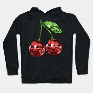 Pair of Disco Ball Red Cherries Hoodie